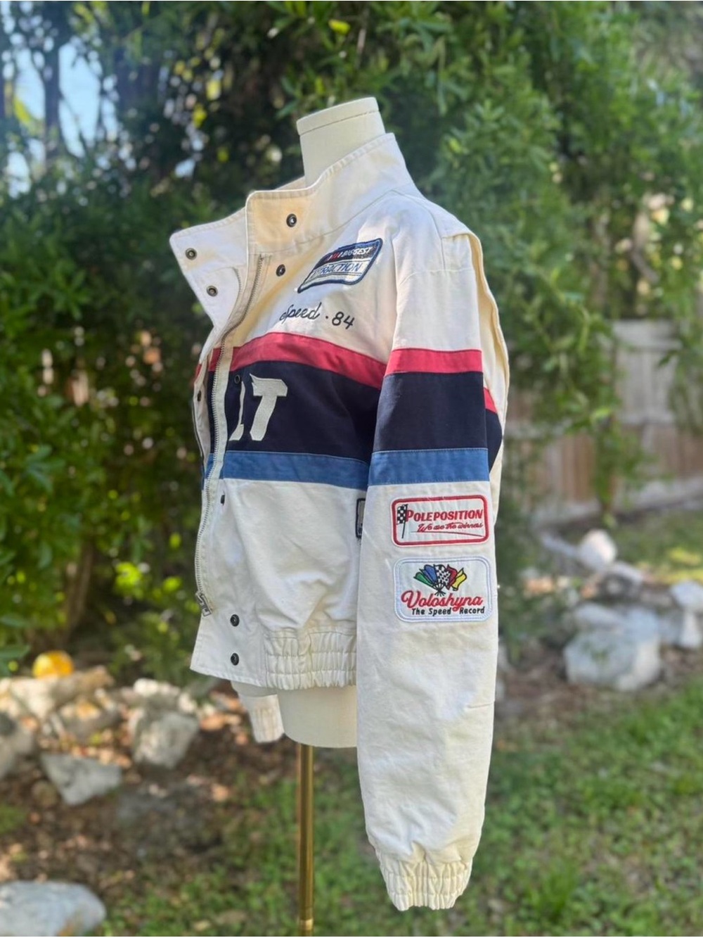 MANGO Selection Racing-Inspired Cotton Moto Jacket - Picture 4 of 8